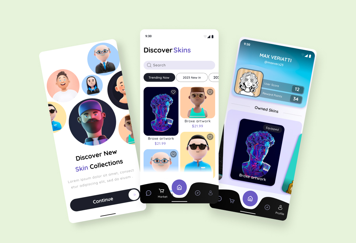 NFT 3D Skins Mobile App Development